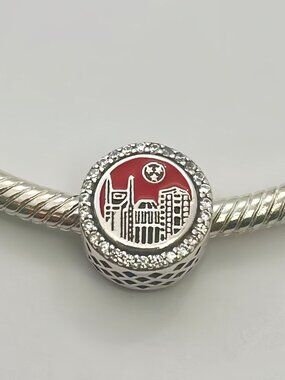 Pandora Nashville Guitar Exclusive Dangle Charm My Heart Chicago Pendant, S925